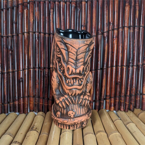 Frankie's Tiki Room Blood Orange Surf Dragon Tiki Mug Swizzles Big Toe Tiki Farm - Picture 2 of 11